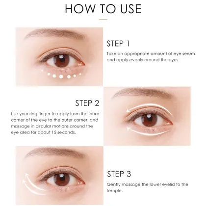 Natural Eye Serum: Caffeine Dark Circle and Eye Bag Removal Anti-aging Eye Essence