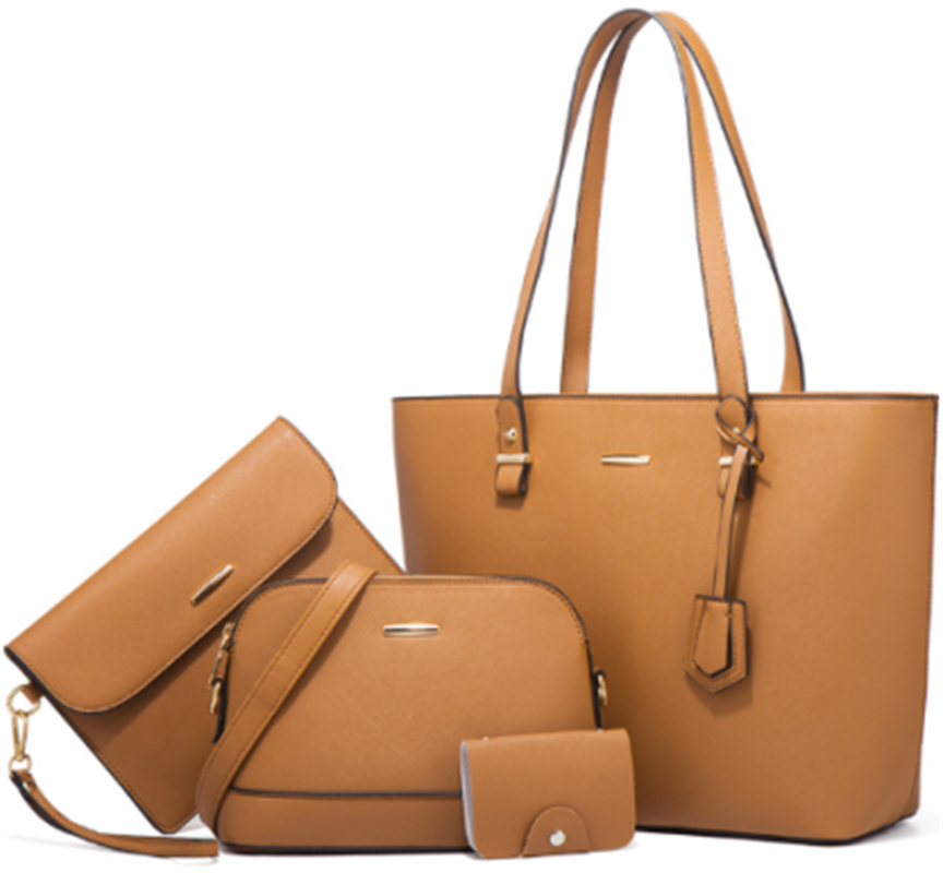 Brown Retro Vintage Four-piece Bag Set