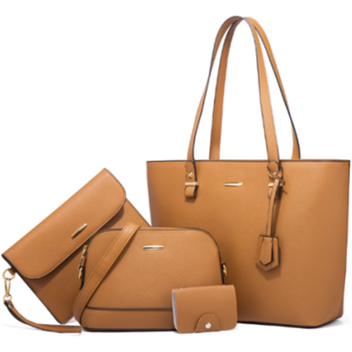 Brown Retro Vintage Four-piece Bag Set