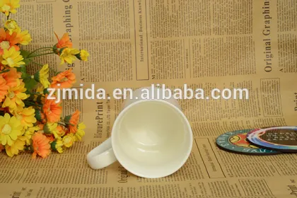 Custom Sublimation Bone china Coffee Mug with Orca Coating for Wholesale