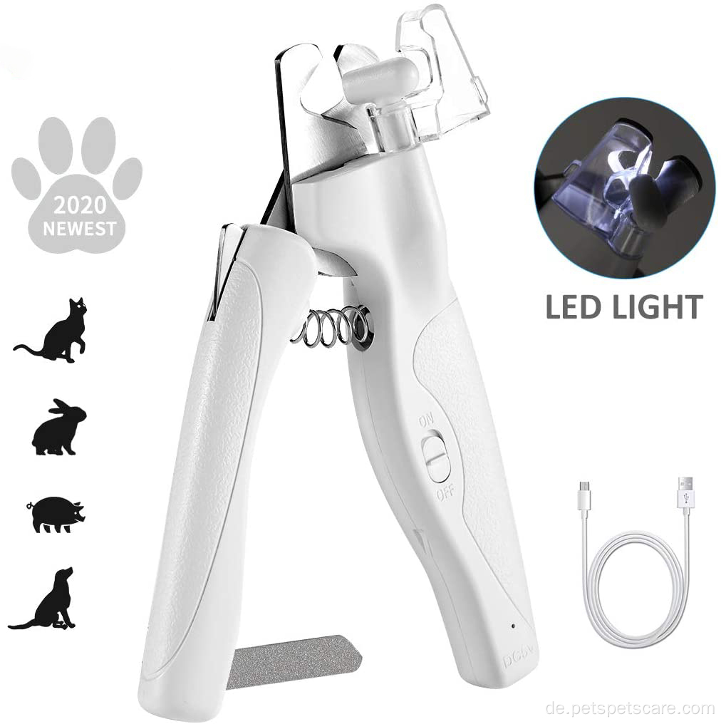 Pet Nagelcippers LED -Licht mit Nagelfeile