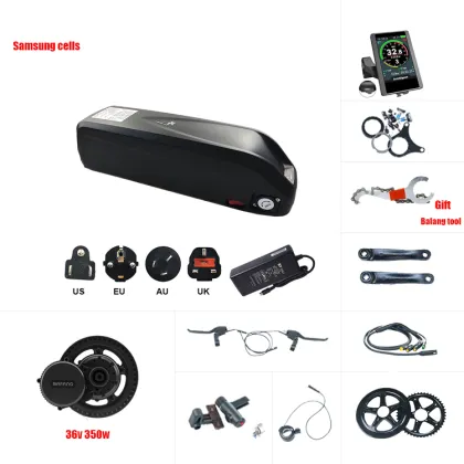 C18 Bafang 36V 350W Mid Drive Motor Kit with 17.4Ah Samsung Batteries