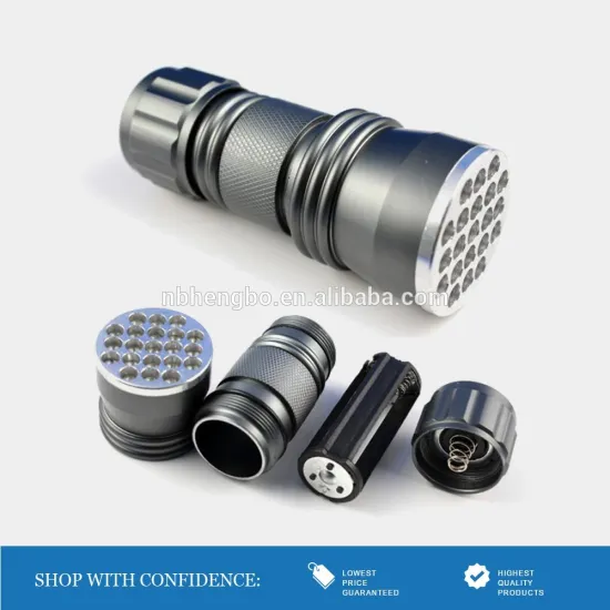 New Aluminum Violet Light Blacklight Torch Lamp 21 LED UV Flashlight