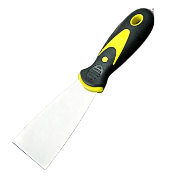 2 Inch Rubber Handle Carbon Steel Putty Knife TPR Handle Stainless Steel Scraper