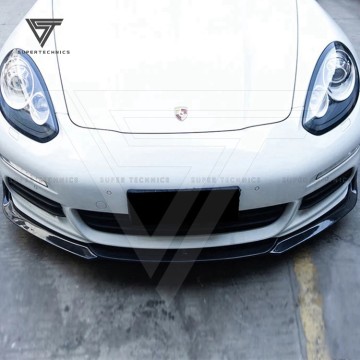 Supertechnics Carbon Fiber Front Bumper Lip for Porsche Panamera 970.2 2014-2016