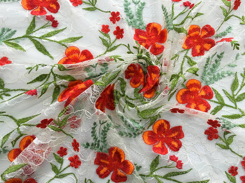 Lace Mesh Embroidery Fabric