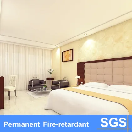 High-Quality 100% Polyester Curtains: Soundproof Rod Drapes for Hotels, Offices, Restaurants, and Living Rooms