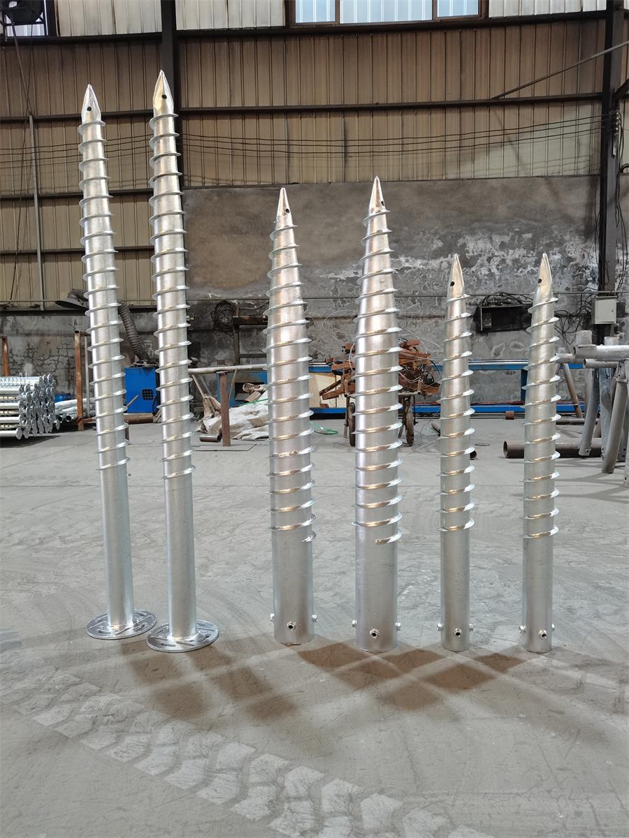 Galvanized Pile Helical Ground Screw Anchor Foundation