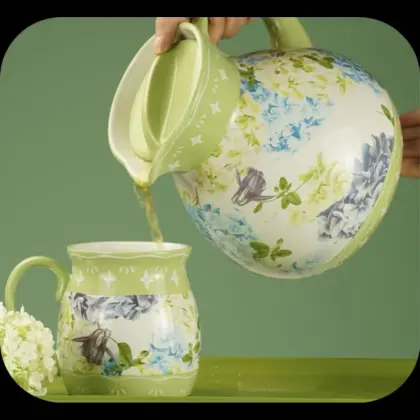 Elegant Art Theme Tableware with Purple Wisteria Design