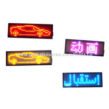 LED Name Badge, Rechargeable, Programmable for English Texting, Different Brightness, OEM