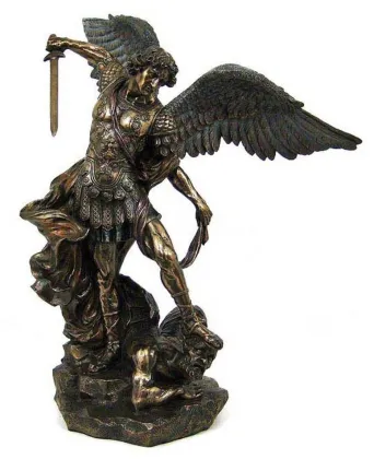 outdoor garden decoration metal bronze st michael statue
