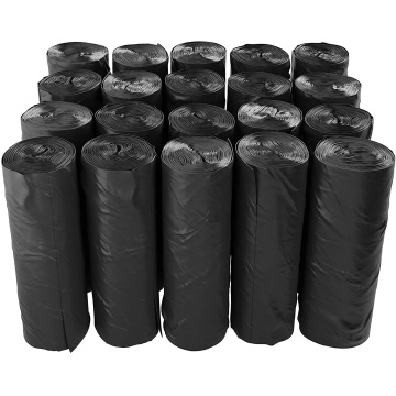 Black Plastic Trash Garbage Bin Liner Bags on Roll