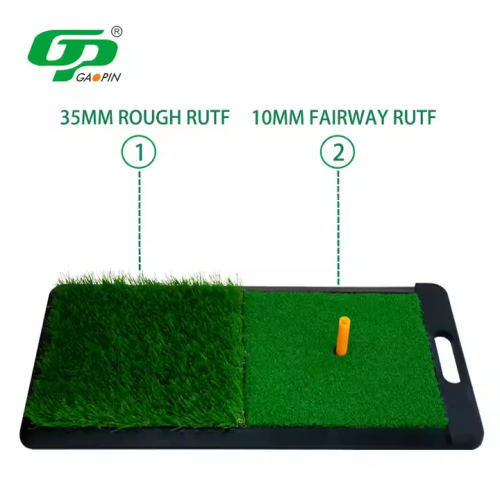 Dual-Turf Golf Mat with Anti-Slip Base