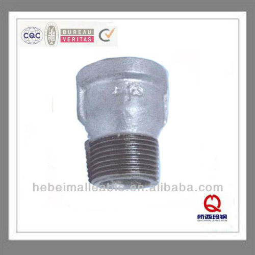 QIAO 1\" hot dipped galvanized malleable iron pipe fitting extension piece m&f socket