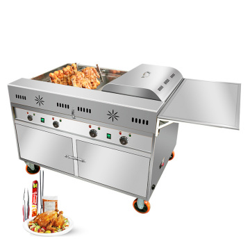 Macchina per girarrosto di girarrosto di pollo a carbone industriale elettrico