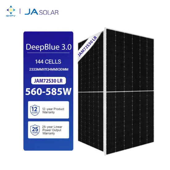 Price List and Specifications of Ja Solar Jam72S30 LR Monocrystalline Solar Panels in Various Watts (560W, 565W, 570W, 575W, 580W, 585W) with PV Modules - Full Black Design