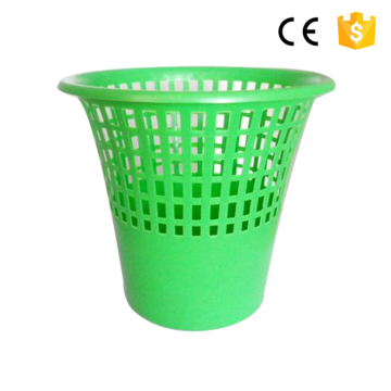 Eco- friendly round plastic trash can household trash can household usage novelty trash can with pull handle