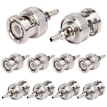 BNC Male Crimp Souder Connecteur pour RG316 / RG174 / RG188 / LMR100 Câbles coax