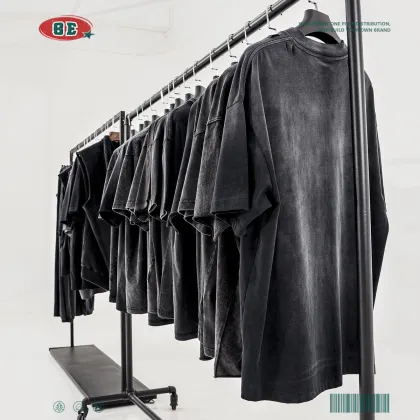 Trendy Brand Solid Short-Sleeved Pure Cotton T-Shirt