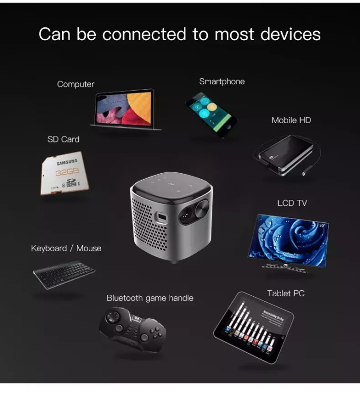 Portable Mini Pocket 3D 1080P Dlp Digital Projector