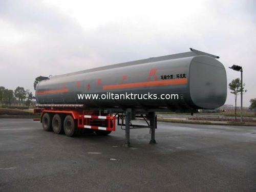 46cbm Steel Chemical Liquid Tank Truck Transport Cyclopentane With 3 Axles
