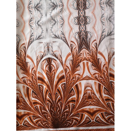 Border Design Rayon Poplin Utskrift Bred Bredd Tyg