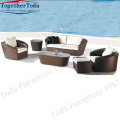 Outdoor garden metal sofa set with table