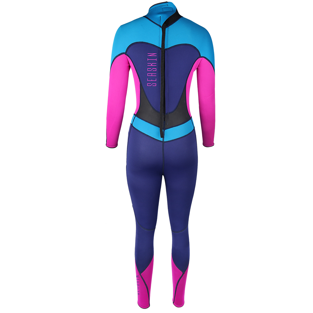 Seaskin 3/2mm Smooth Skin Back Zip Warm Wetsuit