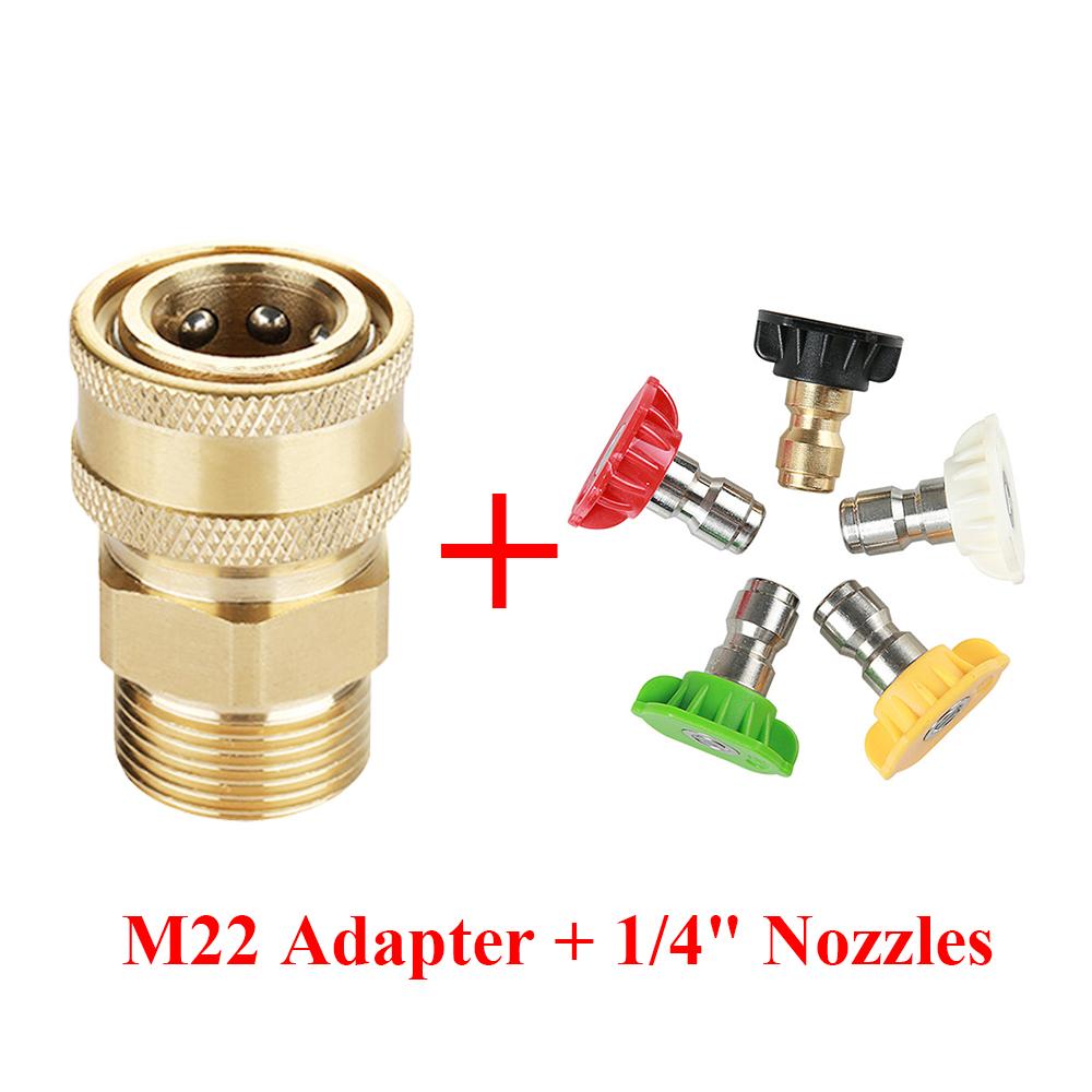 Yüksek kaliteli M22 Erkek 1/4 "Kadın Hızlı Pirinç Adaptörü/ Konnektör