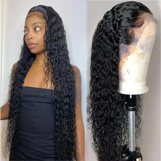 Cheap Whosale Hd Transparent Full Lace Front Wig Raw Brazilian Deep Wave Virgin Human Hair Lace Frontal Wig Vendor