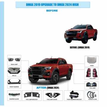 DMAX 2019-2023 Actualización al kit de carrocería DMAX 2024 para accesorios 4x4