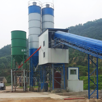 Mini advanced 60m3 belt conveyor concrete batching plant