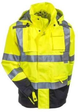 Unisex Hi Vis Green  Rain Jacket