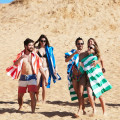 Katoenen strandhanddoek streep zwembad handdoek
