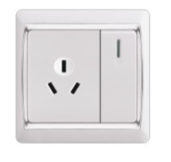 AC86 Wall Socket with 1 Gang Switch