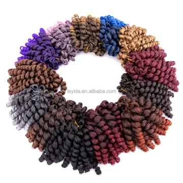 AliLeader Wholesale Jamaican Bounce Crochet Hair Jumpy Wand Curl Synthetic Crochet Braid Hair