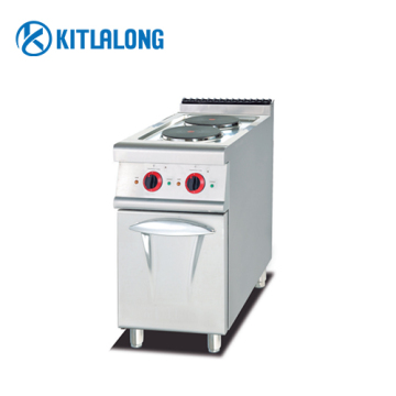 Kitlalong Commercial Kitchen Equipment - Electric Range with 2-Hot Plates and Cabinet