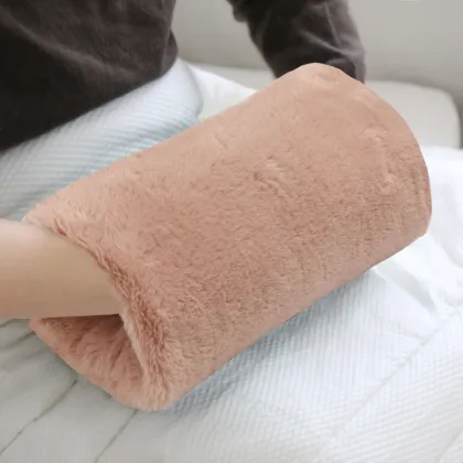 High Quality Winter Heated Hand Muffs with Faux Rabbit Fur