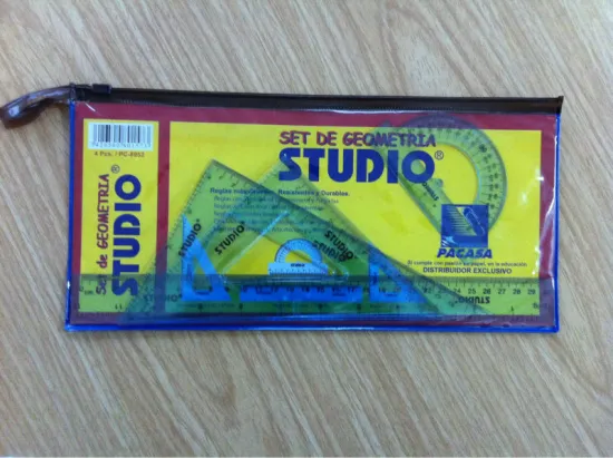 30cm plastic ruler triangle protractor set