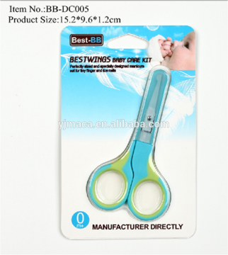 Wholesale good quality plastic cute mini safety baby nail scissors