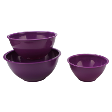 Purple Plastic Mixing Bowl Set