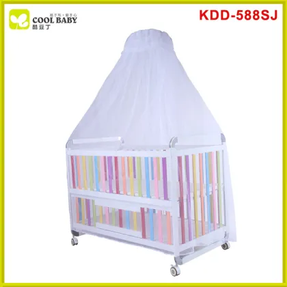 Hot china products wholesale european baby crib/baby bed swinging crib/folding baby travel crib