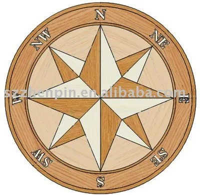 hardwood compass medallion parquet marquetry a