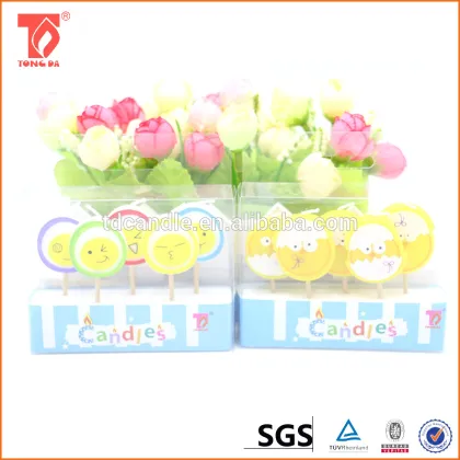 Cute smiling face birthday Number Candle for children