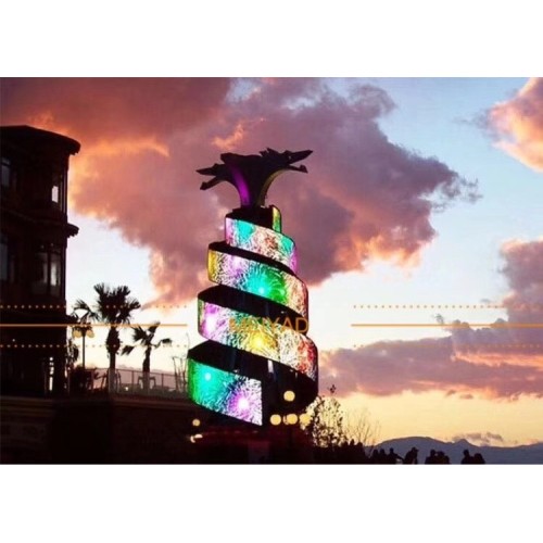 Outdoor Circular Soft LED screen for advertising