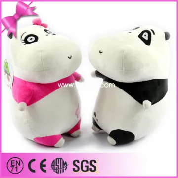 Cute stuffed animals happy hippo