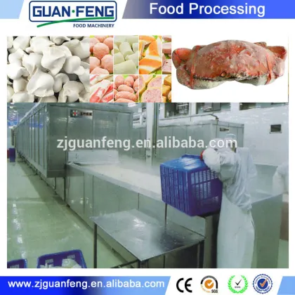 Vegetable And Fruit Quick Freezing Liquid Nitrogen Tunnel Freezer