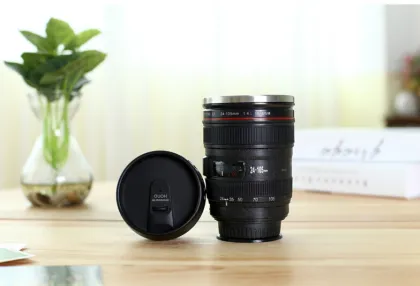 novelty creative plastic household cup in SLR camera shape lens mug