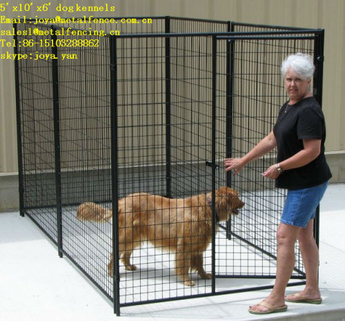 5'x10'x6' powder coated easily installation medium and big dog kennels