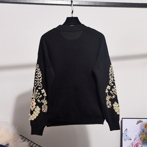 Autumn New Fashion Embroidery patches Beading Knit